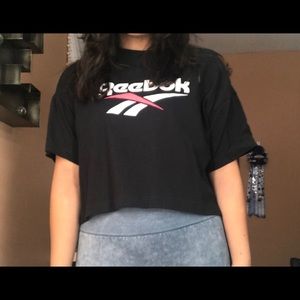 Rebook black and white crop tops